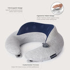 Inflatable Travel Pillow, Upgraded Travel Neck Pillow for Airplane Neck Support Sleeping - 3rd Generation, Double Comfort Plane Pillow - Portable Travel Essentials
