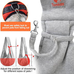 Tomkas Small Dog Sling Carrier - Cat Sling Carrier - Classic Pocket & Classic Strap - for 2-7 lbs Pets(Grey)