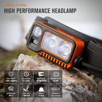 OLIGHT Array 2 Pro 1500 Lumens Headlamp with Red Light Option, Powered by USB-C Rechargeable LED Headlight with Motion Sensor for Outdoors, Camping, Running, Working (Orange)