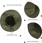 Sun Hats for Men Women Bucket Hat UPF 50+ Boonie Hat Foldable UV Protection Hiking Beach Fishing Summer Safari