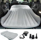 KMZ SUV Air Mattress Double-Sided Car Mattress Camping Bed Inflatable Bed with Electric Pump for SUV Trunk and Rear Seat - Gray and Blue (Without Pillows)
