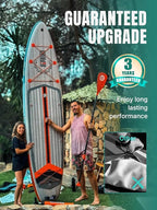 Niphean (Extra Large) Inflatable Paddle Board, SUP for 2+1 People/Family, Stand Up Paddle Board with (Beginner Friendly) StabilTrac Fin, Waterproof Phone Pouch, Paddle Boards for Adults, Gift Ideas