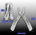 14-In-1 EDC Multitool Pliers, Stainless Steel Multi Pliers, Pocket Knife, Bottle Opener, Screwdriver with Pouch for Survival and Camping
