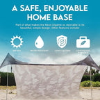 Neso Gigante - Portable Beach Tent - Ideal to Enjoy with Family and Friends - UPF 50+, Water-Resistant, and Lightweight - Grey Camo, 11' x 11'