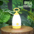 Kids Camping Lantern & Night Light Battery Powered, 360° Eye-Safe Light (AAA Included), IPX4 Waterproof with RGB Modes Portable for Outdoor, Emergency & Bedtime, Gift for Children (Yellow)