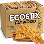 EasyGoProducts Eco-Stix Fatwood Fire Starter Kindling Firewood Sticks 100% Organic Firestarter for Wood Stoves, Fireplaces, Campfires, Bonfires - 02 Pounds