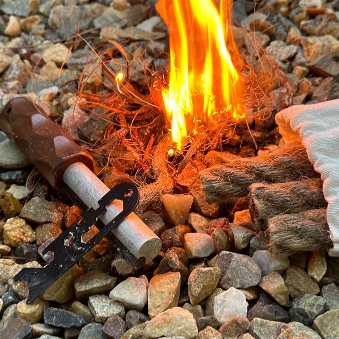 inc. Emergency Fire Starter with Weatherproof Fat Rope Tinder