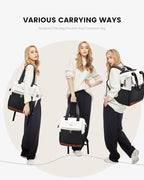 LOVEVOOK 17.3 Inch Laptop Backpack for Women, Large Capacity Travel Backpack with Organizer Bag, Waterproof Carry on Backpack Work Bag with USB Port, Teacher Nurse Backpack Purse, 2PCS