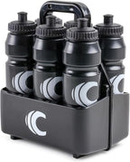 Cannon Sports 1 Liter Sports Water Bottle, BPA-Free, 34 Oz Capacity, Large Mouth, 2 lids (Straw and Squeeze) with Carrier, Great For Helmet Sports Such As Hockey, Lacrosse, Football, Boxing (Black)