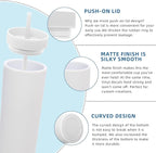 Volhoply 20oz Plastic Skinny Tumbler,Double Wall Tumblers with Lid and Straw,Reusable Travel Iced Coffee Mug,BPA Free Matte Acrylic Water Cups With Straw for Parties,DIY Gifts(White,1 Set