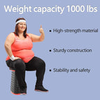 ALEVMOOM Higher 19.7" D 11.8" XXL Collapsible Stool with Cushion, Portable Telescoping More Sturdy Load Capacity 1000Lbs,Retractable Adjustable Camping Folding Stool for Outdoor Hiking BBQ