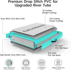 Round Floating Ring Inflatable Water Hammock Heavy Duty River Floats Lake Raft for Adults Tanning Pool Lounger Float Island Platform Pad Mat for Party