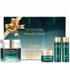 Isa Knox Age Focus Prime Eye For All Cream Gift Set - Firming & Hydration Face and Neck Care - Full Size Eye Cream + Travel Size Toner, Emulsion & Cream - Daytime Retinol, Korean Skin Care