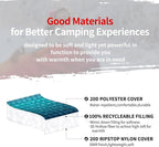 zzlamb Camping Blanket, Outdoor Lightweight Travel Blanket Puffy Portable Down Alternative, Windproof Warm Cloak with Snaps, Cozy Quilt Backpacking Picnic RV Plane Car Hammock Beach Climbing