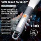 Rechargeable LED Flashlights High Lumens, 20,000 Lumens Super Bright Flashlight with USB Cable and Hook, 3 Modes, Waterproof Flash Light Handheld Powerful Flashlight for Home Camping ﻿- 4 Pack