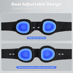 Sleep Mask for Dry Eyes – 100% Blackout Eye Mask & Moisture Goggles – Adjustable Hydrating Sleeping Mask for Men & Women, Soft & Comfortable – Great for Travel & Shift Work, Gray