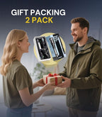 Esgreen Rechargeable Flashlights High Lumens 2000-2 Pack, Single Click Bright Flashlight Long Lasting 12H, Compact Handheld LED Flash Light USB C, White & Red Light, for Hiking Camping Gift