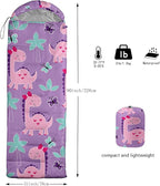 Axolotl Unicorn Sleeping Bag for Kids Boys Girls–Lightweight Warm Cold Weather Sleeping Bags,Waterproof Portable Sleeping Bag with Compression Sack for Camping Backpacking Outdoor Indoor