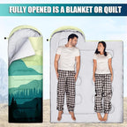 Sleeping Bags for Adults, 3 Seasons Warm Cold Weather Lightweight Waterproof Backpacking Camping Sleeping Bag for Camping Hiking Traveling Outdoor, Camping Gear Equipment