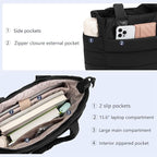 Tote Bag for Women Puffer Work Tote Handbag Large Quilted Nurse Bag with Zipper for Travel