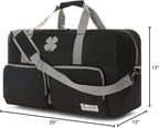 Lucky Travel Duffel Bags 65L, Gym Bag, Travel Bag & Large Duffle Bag for Men, Foldable Overnight Weekender Bags for Women & Men with Adjustable Shoulder Strap, Black