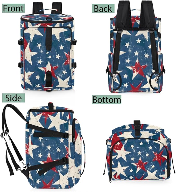 Gym Bag for Men Women with Shoes Compartment Duffle Bag for travel Hiking Waterproof Backpack Fitness Workout(Star)