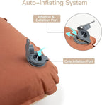 Night Cat Self-Inflatable Camping Pillow: Lightweight Comfortable Memory Foam Pillow for Outdoor Travel Car Camp