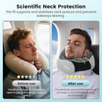 Upgraded Neck Pillow for Airplane Travel - 360° Support Gifts for Women/Men/Mom/Dad, Memory Foam Travel Pillow With Eye Mask & Earplugs, Portable Carry Bag for Long Flights| Best Airplane Accessories