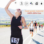 Azarxis Running Water Bottles Flask BPA Free Leakproof Hydration Vest Packs Waist Belt Replacement for Triathlon Marathon Hiking Cycling Climbing Runner