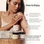 COBA'S DAUGHTER Luxury Spa Gift Set for Women | 3-Piece Mini Body Care Trio, Birthday Gift Set & Mother’s Day Gift for Woman, Travel Size Self-Care Gift (Honey Turmeric, Almond Orange, Aloe Vera)