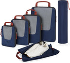 BAGSMART Compression Packing Cubes for Travel, 6 Set/5 Set/4 Set, Compression Suitcase Organizer Bags Set for Suitcases Travel Essentials, Lightweight Packing Organizers