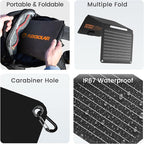 [Upgraded] FlexSolar 20W Portable Solar Panel, High Efficiency ETFE Foldable Panels with 5V USB A/USB C Ports, IP67 Waterproof Power Emergency Solar Charger for Phone Power Bank Camping Backpacking