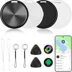 Android Tracker Tags 4 Pack Air Luggage Tracker Tags Compatible with Google Find Hub App (Android Only) Bluetooth Tracker Key Finder and Item Locator for Wallets, Backpack, Suitcases-Black