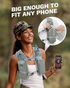 Running Vest for Women and Men, Hydration Running Backpack, Runners Vest, Hydration Vest, with Front Phone Holder, Adjustable Chest and Waist Strap - 2L Wide-Open Water Bladder Included