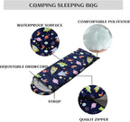 Sleeping Bags for Adults Youth Kids,3D Printing Camping Sleeping Bag for Girls Boys Lightweight Waterproof Cold/Warm Weather Sleeping Bag for 3 Seasons