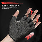 Bike Gloves for Men Women with Anti-Slip Shock-Absorbing Pad, Light Weight Half-Finger Cycling Gloves