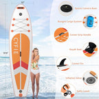 CYFIE 10'6''Inflatable Stand Up Paddle Board, Paddle Boards with Premium SUP Paddle Board Accessories, Removable Kayak Seat and Camera Mount for Yoga, Kayaking, Surf, Fishing