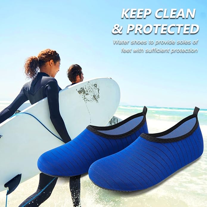 Deevike Water Shoes for Women Men Barefoot Quick-Dry Aqua Socks Slip-on for Beach Swim Surf Yoga Exercise