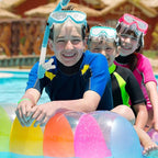 Kids Mask Fins Snorkel Set Snorkeling Packages, with Diving Mask, Snorkel, Adjustable Swim Fins, Mesh Bag, Anti-Fog Anti-Leak Snorkeling Gear for Kids for Snorkeling Swimming Diving