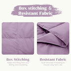 puredown® Soft Feather Down Throw Blanket Lightweight Packable Couch Throw for Indoor and Outdoor Use, 50"X70",Lavender