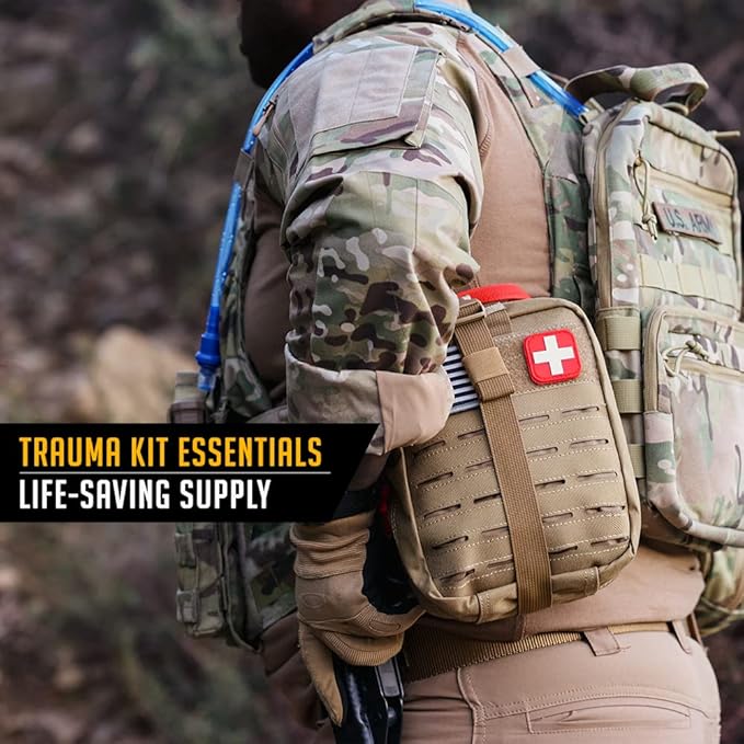 EVERLIT Israeli 6 Inch Emergency Bandage Compression Trauma Pressure Wound Dressing Sterile Vacuum-Sealed Packaging for Bleeding Control, Medical Trauma Kit, Gun Shot, First Aid IFAK