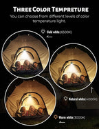 Camping Lantern Rechargeable, 600LM Led Camping Light, 5 Light Modes Waterproof Portable Light with Magnetic Base for Power Outages, Hurricane Emergency, Outdoor, Hiking, Home and Car (Green)