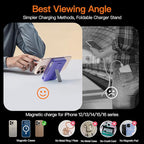 2025 Latest Portable Charger, 16800mAh Magnetic 15W Wireless Power Bank with 2 Built in Cables, LED Display Battery Pack Travel Essentials for iPhone 17/16/15/14/13/12/Pro/Mini/Pro Max