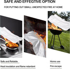 Home Emergency Fire Blankets 59“ x 59” Fiberglass Fire Blankets Essential Emergency Fire Blankets for Home and Kitchen 2 Packs