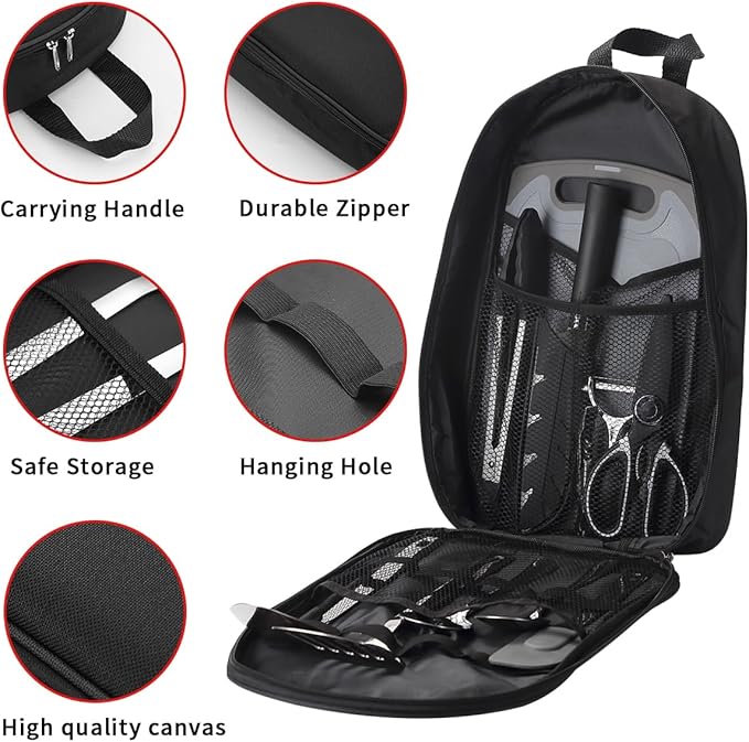 Camping Essentials, Evanda Camping Cooking Utensils, Travel Essentials, Portable Camping Kitchen Utensil Set for Travel, Picnics, RVs, Camping, BBQs, Parties