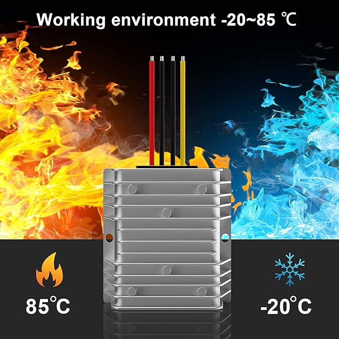 12v to 19v 5A 95W Boost Converter DC Power Adapter, Suitable for Cars, Trucks, Ships, LED Light Strips…