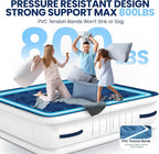 KINGJERRY Queen Air Mattress with Built in Pump, 4 Portable Handles, 18" Raised Comfort, Leak-Tested, Anti-collapse Design, 3 Mins Inflation, 800lb Support Inflatable Mattress for Home Guest & Camping