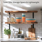 Plastic Plates and Bowls Sets, 18pcs Unbreakable Camping Dinner Set for 6, Reusable, Microwave & Dishwasher Safe Dinner Set, for Kitchen Outdoor Travel Camping Picnic Party