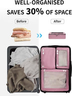 ECOHUB 7 Set Packing Cubes Tear-Resistant Luggage Packing Organizers with Number Icon for Travel Accessories Luggage Suitcase Machine Washable Packing Cubes (Pink)