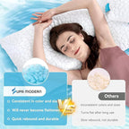 SUPA MODERN Cooling Pillows Queen Size Set of 2, Shredded Memory Foam Pillows for Sleeping 2 Pack, Adjustable Firm Bed Pillow for Side Back Stomach Sleepers, Cool Luxury Gel Pillow for Neck Support